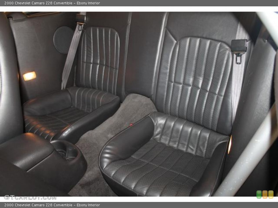 Ebony Interior Rear Seat for the 2000 Chevrolet Camaro Z28 Convertible #68824724