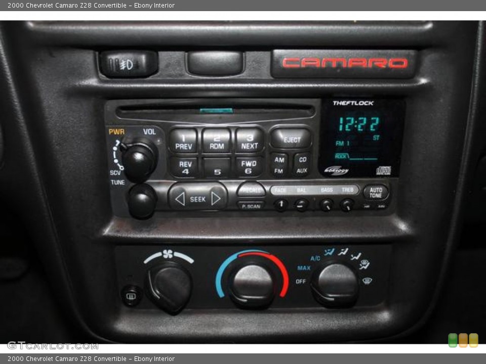 Ebony Interior Audio System for the 2000 Chevrolet Camaro Z28 Convertible #68824730