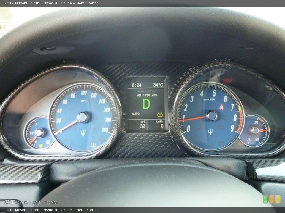 Nero Interior Gauges for the 2012 Maserati GranTurismo MC Coupe #68825273