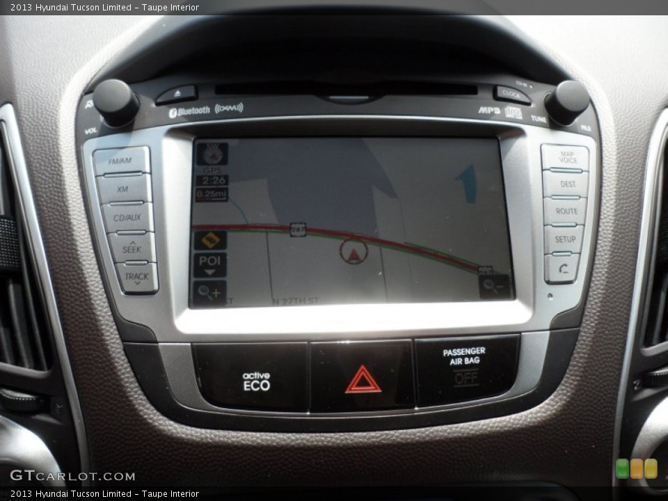 Taupe Interior Navigation for the 2013 Hyundai Tucson Limited #68825510