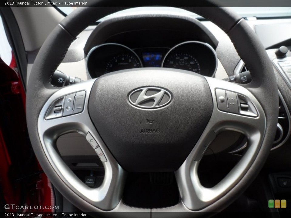 Taupe Interior Steering Wheel for the 2013 Hyundai Tucson Limited #68825537