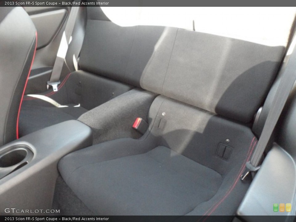 Black/Red Accents Interior Rear Seat for the 2013 Scion FR-S Sport Coupe #68825903