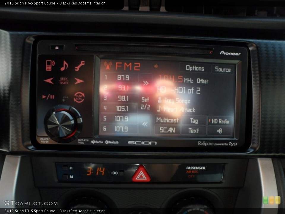 Black/Red Accents Interior Controls for the 2013 Scion FR-S Sport Coupe #68825909