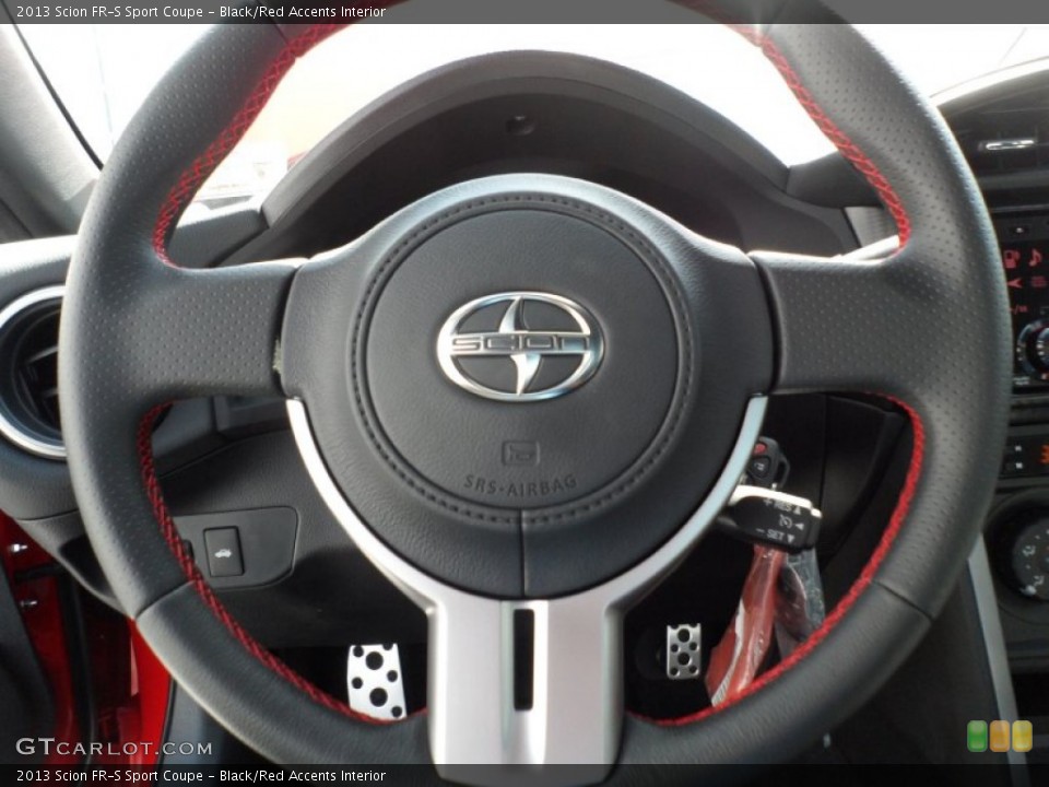 Black/Red Accents Interior Steering Wheel for the 2013 Scion FR-S Sport Coupe #68825918