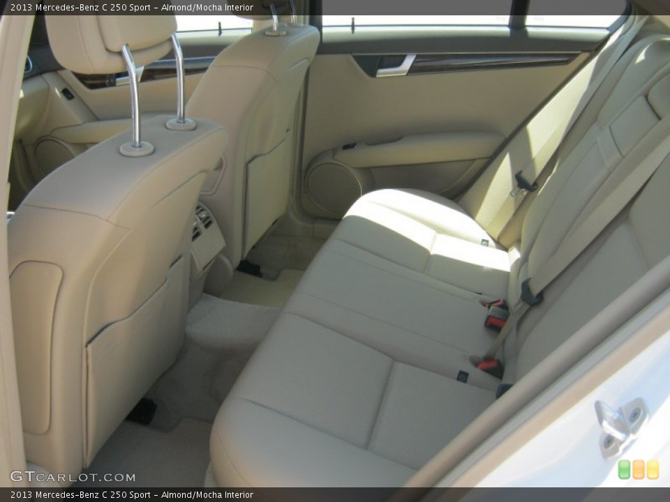 Almond/Mocha Interior Rear Seat for the 2013 Mercedes-Benz C 250 Sport #68830356