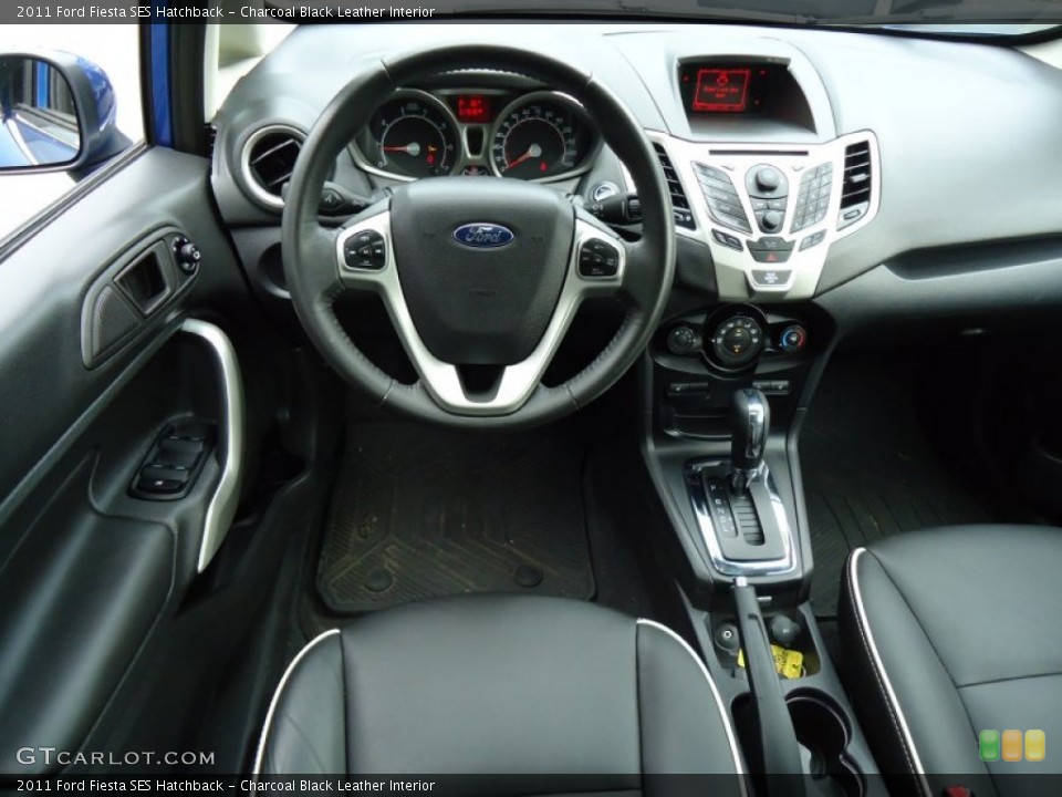 Charcoal Black Leather Interior Dashboard for the 2011 Ford Fiesta SES Hatchback #68830449