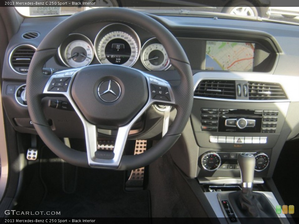 Black Interior Dashboard for the 2013 Mercedes-Benz C 250 Sport #68830539
