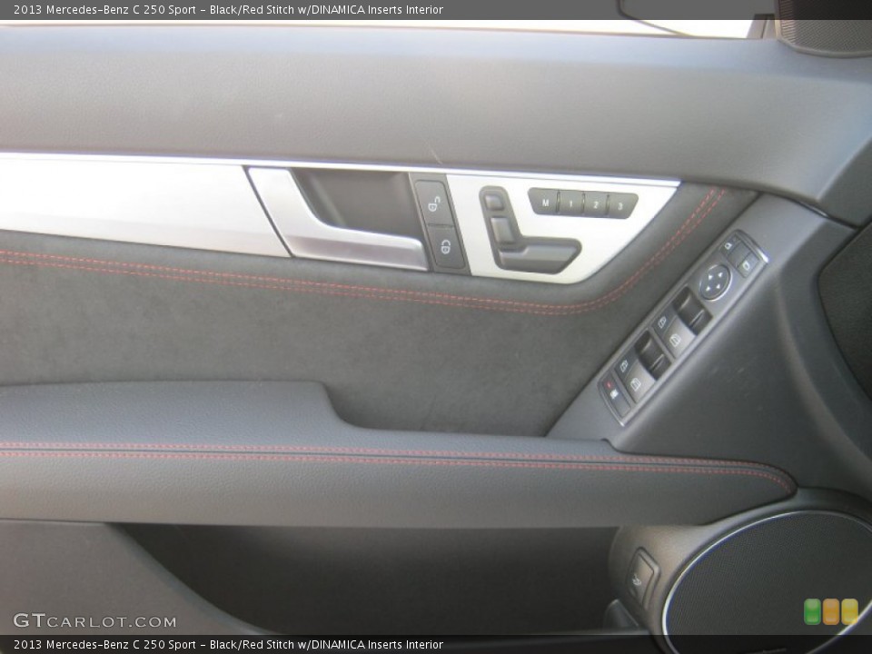 Black/Red Stitch w/DINAMICA Inserts Interior Door Panel for the 2013 Mercedes-Benz C 250 Sport #68830690
