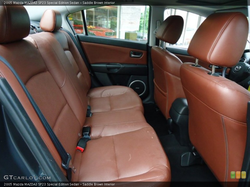 Saddle Brown Interior Rear Seat for the 2005 Mazda MAZDA3 SP23 Special Edition Sedan #68831154
