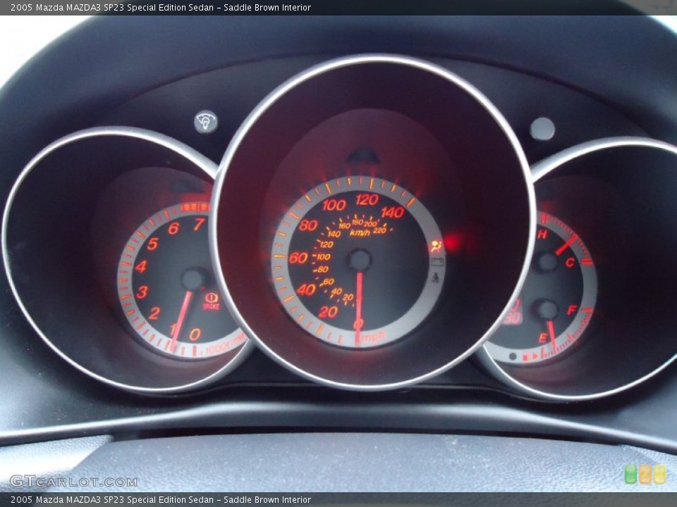 Saddle Brown Interior Gauges for the 2005 Mazda MAZDA3 SP23 Special Edition Sedan #68831250