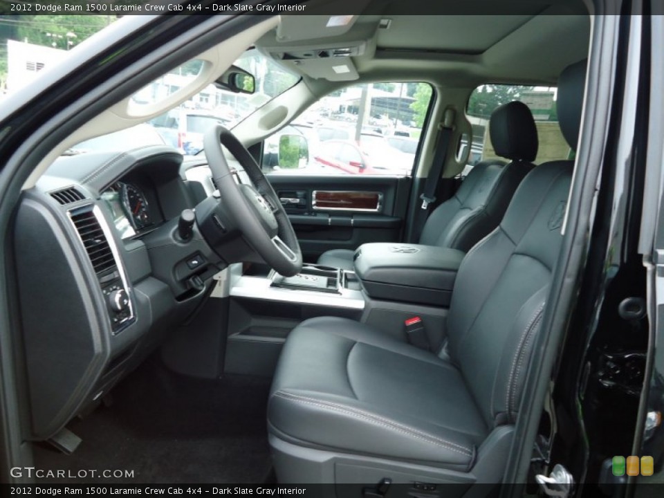 Dark Slate Gray Interior Photo for the 2012 Dodge Ram 1500 Laramie Crew Cab 4x4 #68831370