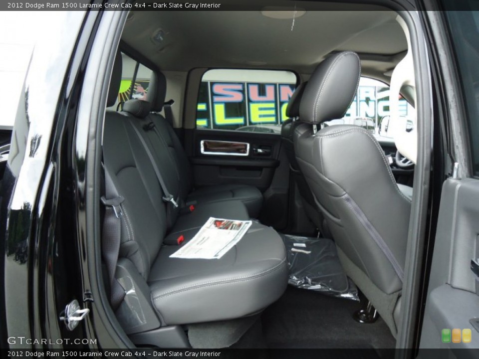 Dark Slate Gray Interior Rear Seat for the 2012 Dodge Ram 1500 Laramie Crew Cab 4x4 #68831412