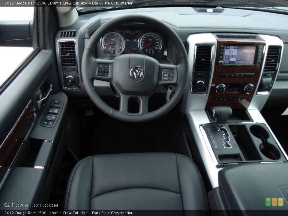 Dark Slate Gray Interior Dashboard for the 2012 Dodge Ram 1500 Laramie Crew Cab 4x4 #68831439