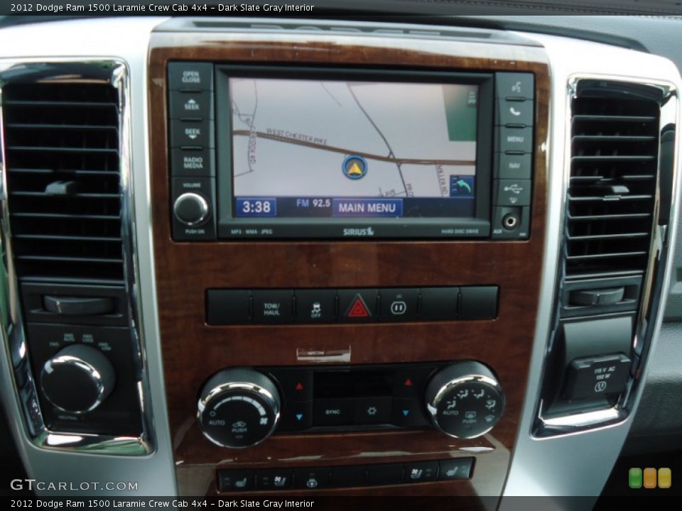 Dark Slate Gray Interior Controls for the 2012 Dodge Ram 1500 Laramie Crew Cab 4x4 #68831475