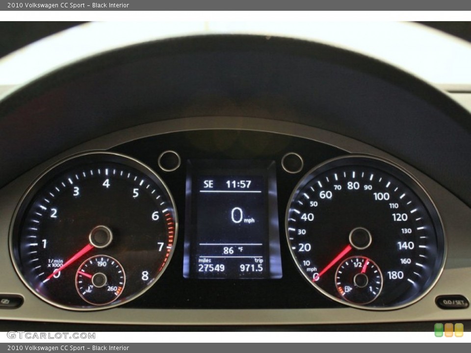 Black Interior Gauges for the 2010 Volkswagen CC Sport #68831871