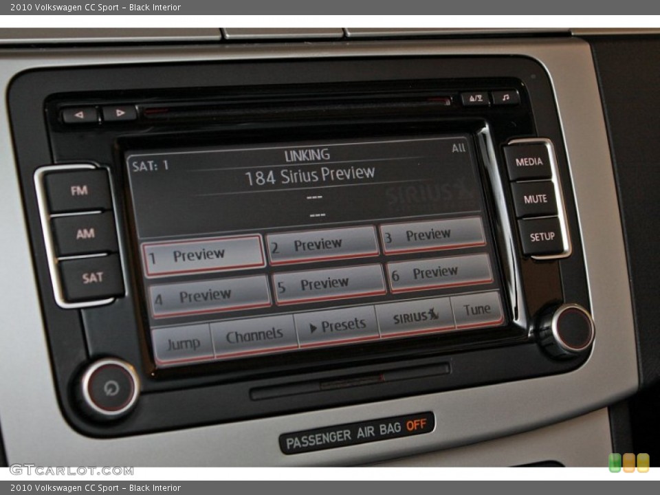 Black Interior Audio System for the 2010 Volkswagen CC Sport #68831916