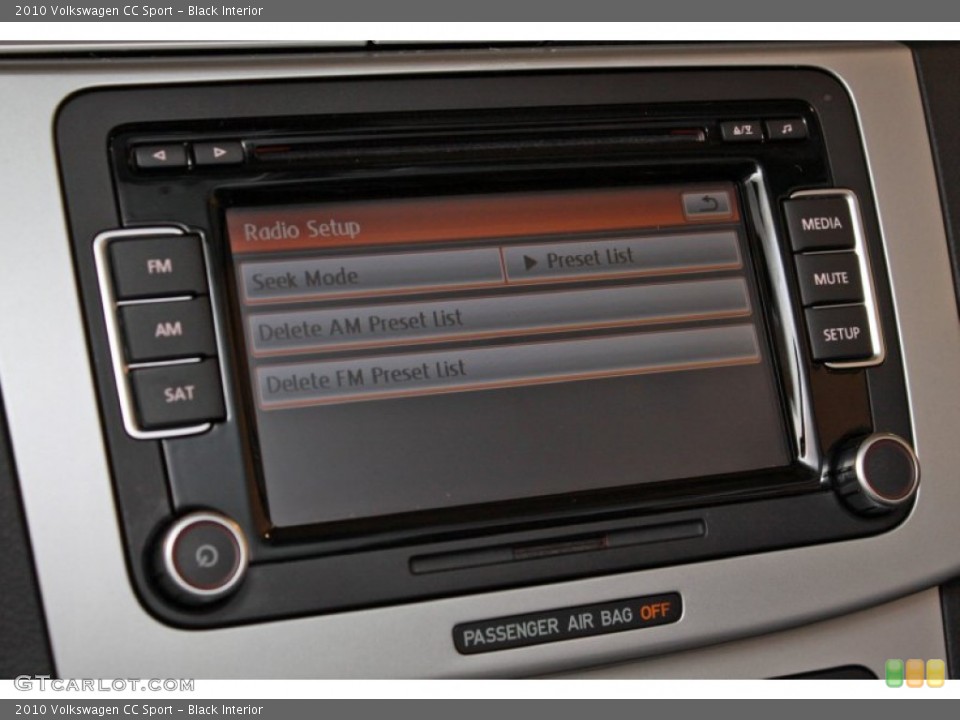 Black Interior Controls for the 2010 Volkswagen CC Sport #68831943