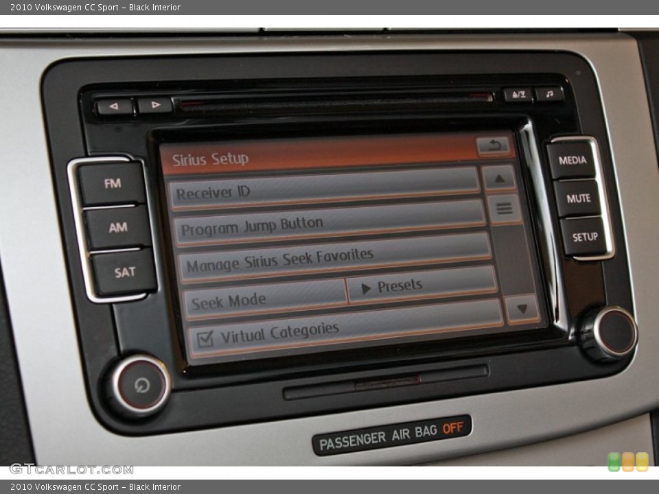 Black Interior Controls for the 2010 Volkswagen CC Sport #68831952