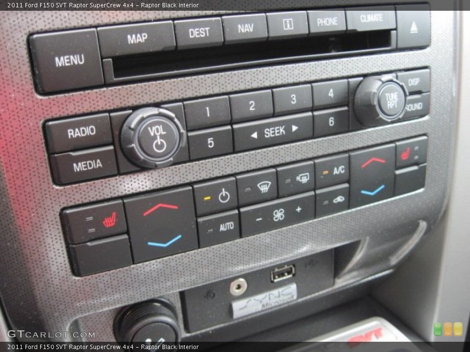 Raptor Black Interior Controls for the 2011 Ford F150 SVT Raptor SuperCrew 4x4 #68834934
