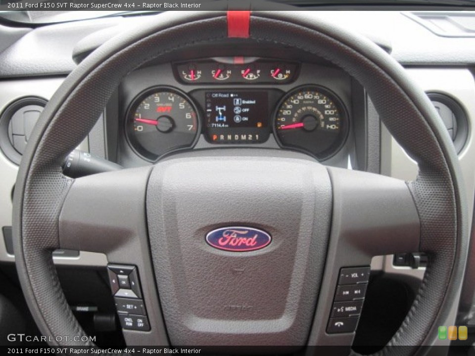 Raptor Black Interior Steering Wheel for the 2011 Ford F150 SVT Raptor SuperCrew 4x4 #68834959
