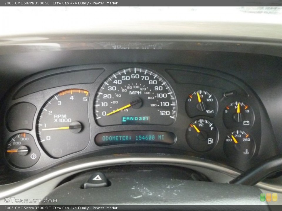 Pewter Interior Gauges for the 2005 GMC Sierra 3500 SLT Crew Cab 4x4 Dually #68835399