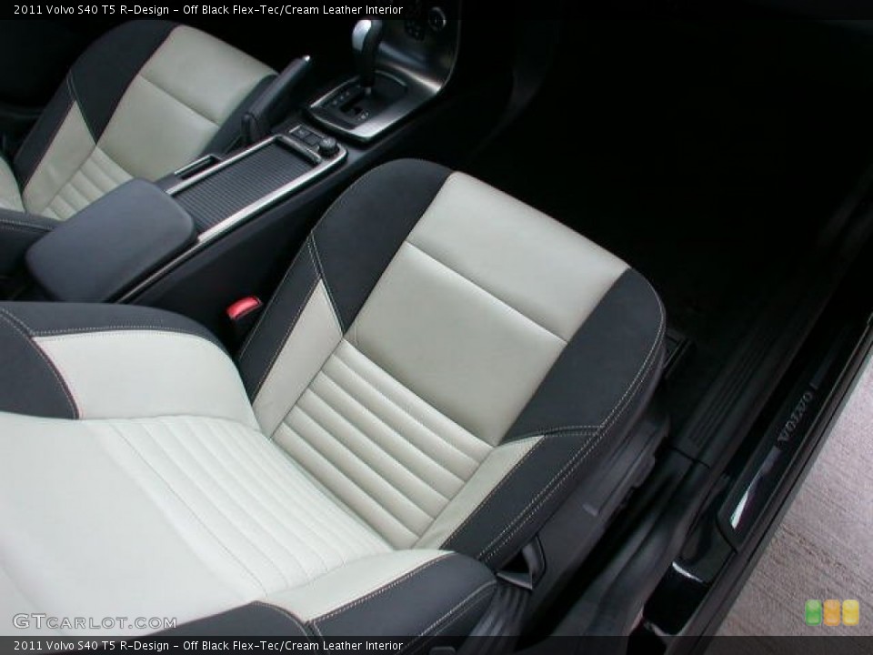 Off Black Flex-Tec/Cream Leather Interior Front Seat for the 2011 Volvo S40 T5 R-Design #68836725