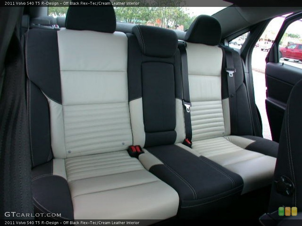 Off Black Flex-Tec/Cream Leather Interior Rear Seat for the 2011 Volvo S40 T5 R-Design #68836743