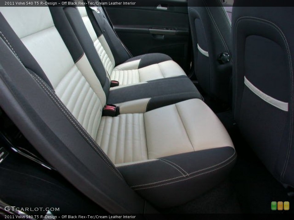 Off Black Flex-Tec/Cream Leather Interior Rear Seat for the 2011 Volvo S40 T5 R-Design #68836854