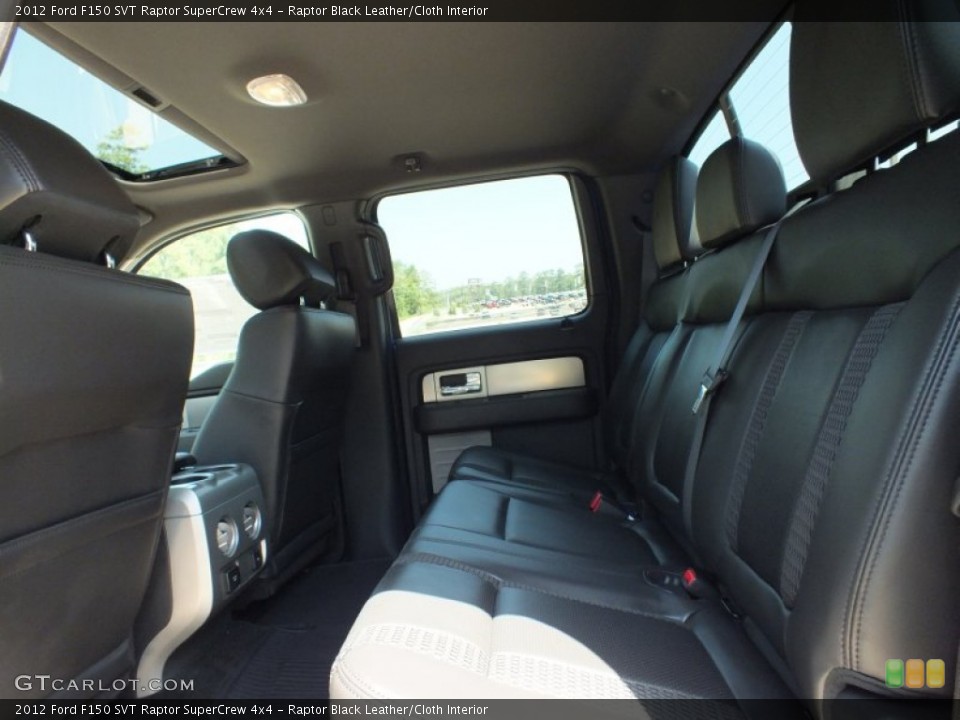 Raptor Black Leather/Cloth Interior Rear Seat for the 2012 Ford F150 SVT Raptor SuperCrew 4x4 #68838135