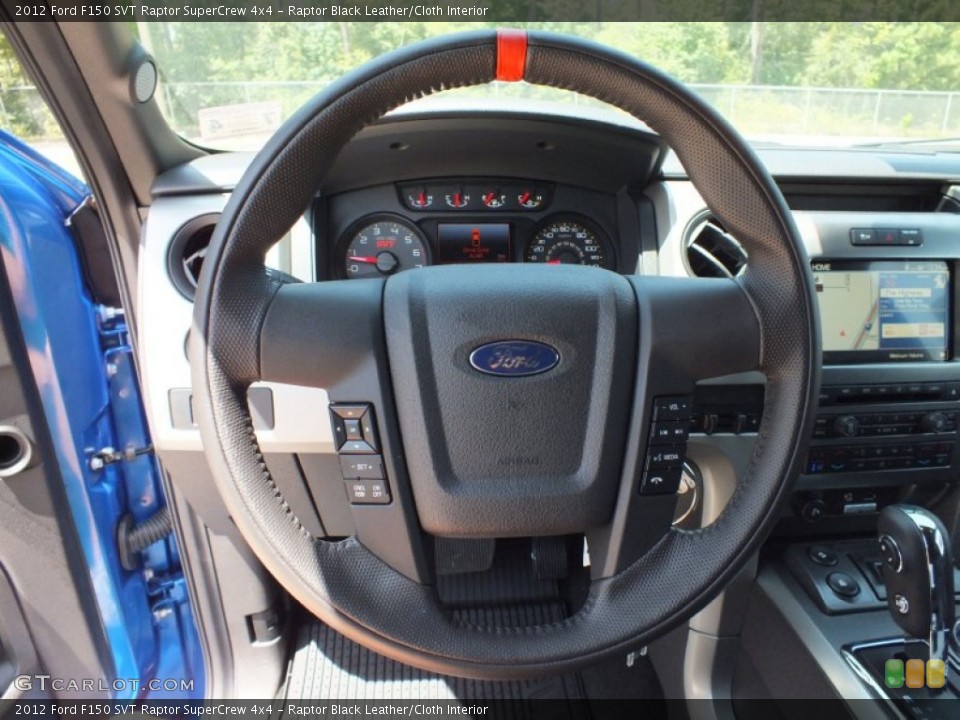 Raptor Black Leather/Cloth Interior Steering Wheel for the 2012 Ford F150 SVT Raptor SuperCrew 4x4 #68838290