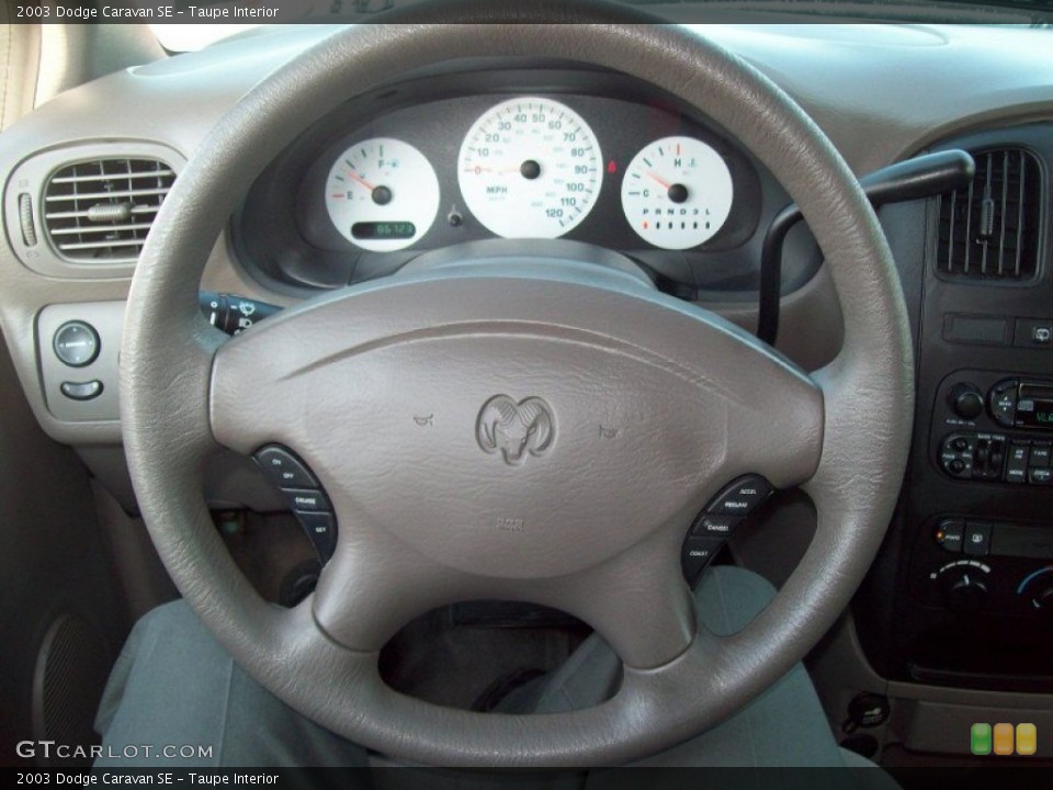 Taupe Interior Steering Wheel for the 2003 Dodge Caravan SE #68838624