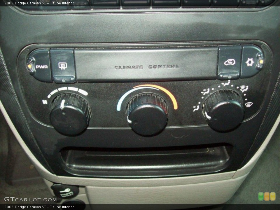 Taupe Interior Controls for the 2003 Dodge Caravan SE #68838633