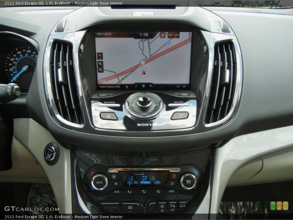 Medium Light Stone Interior Controls for the 2013 Ford Escape SEL 1.6L EcoBoost #68838810