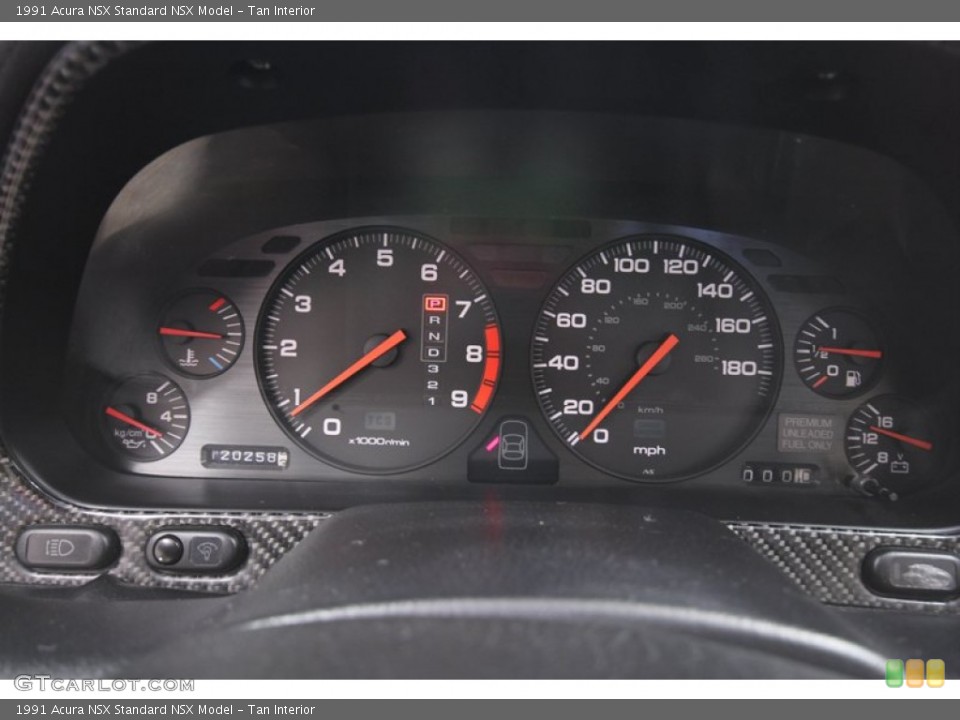 Tan Interior Gauges for the 1991 Acura NSX  #68839503