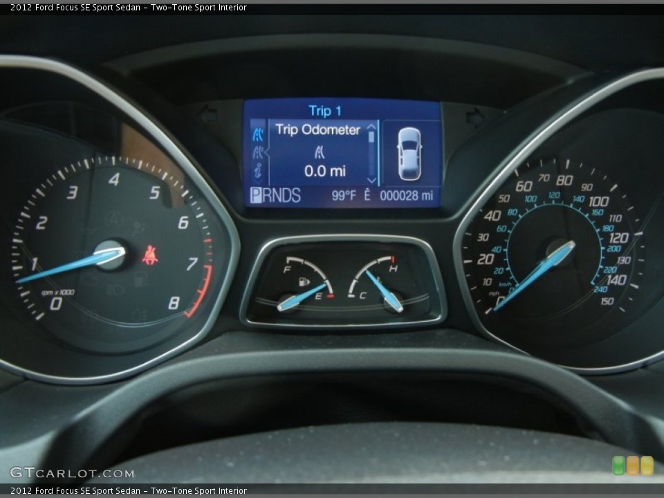 Two-Tone Sport Interior Gauges for the 2012 Ford Focus SE Sport Sedan #68839623