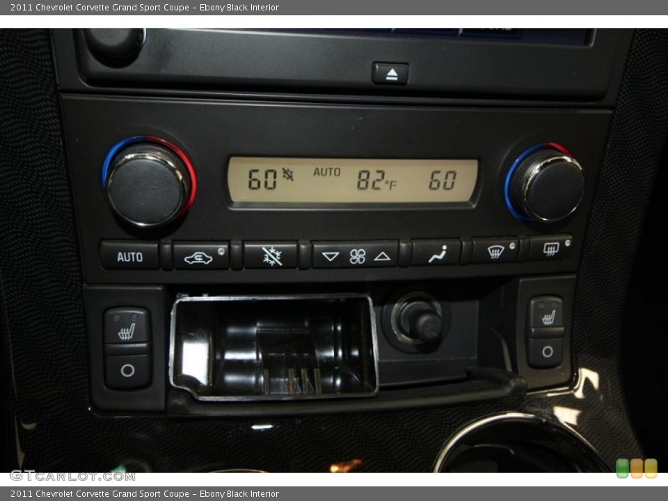 Ebony Black Interior Controls for the 2011 Chevrolet Corvette Grand Sport Coupe #68839692