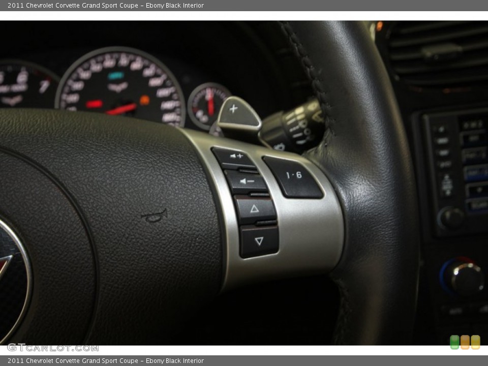 Ebony Black Interior Controls for the 2011 Chevrolet Corvette Grand Sport Coupe #68839725
