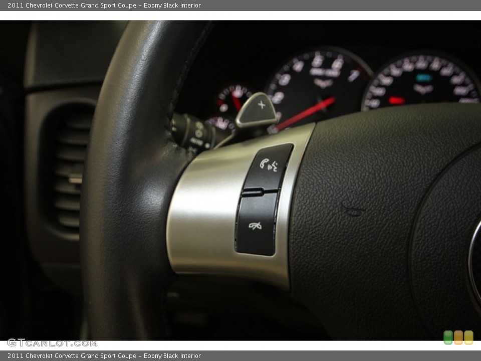 Ebony Black Interior Controls for the 2011 Chevrolet Corvette Grand Sport Coupe #68839732