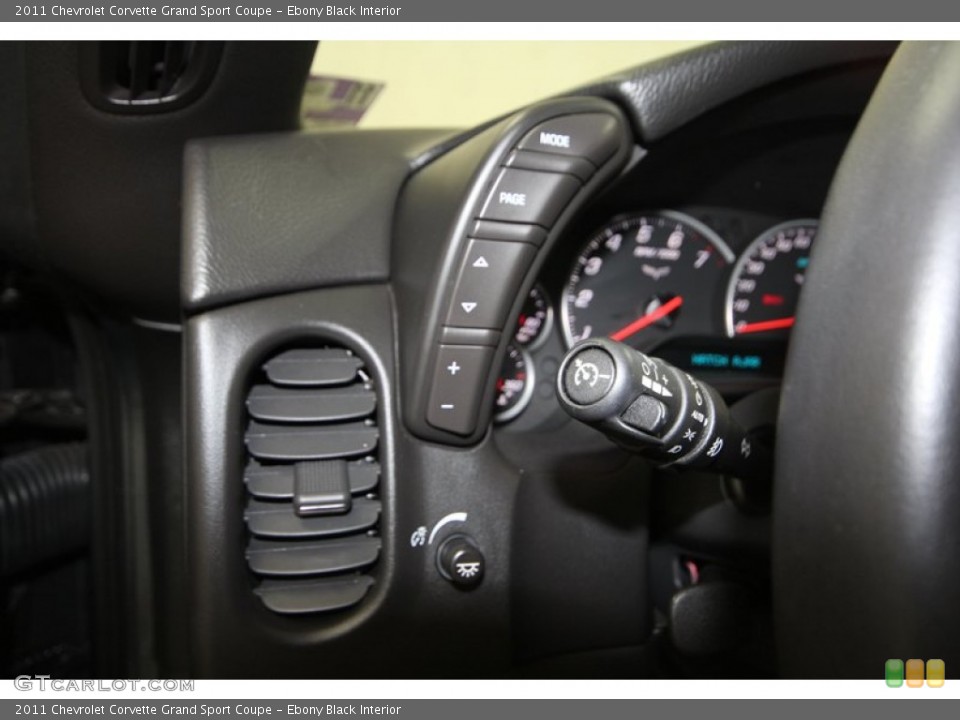Ebony Black Interior Controls for the 2011 Chevrolet Corvette Grand Sport Coupe #68839740