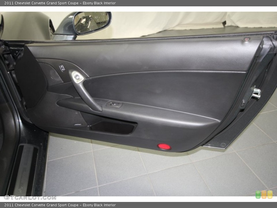 Ebony Black Interior Door Panel for the 2011 Chevrolet Corvette Grand Sport Coupe #68839767