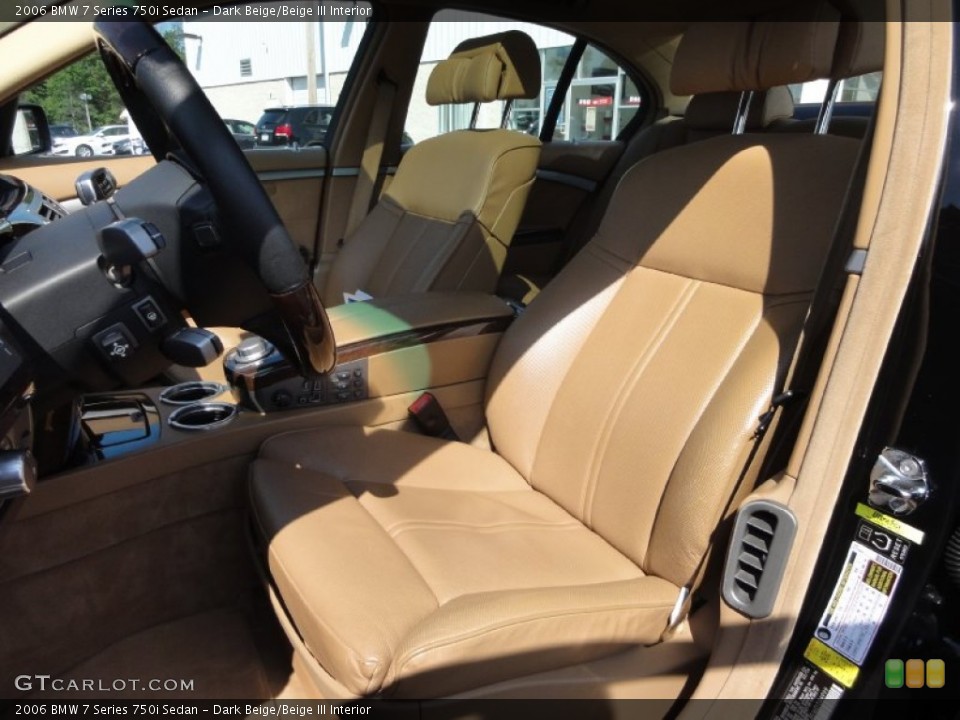 Dark Beige/Beige III Interior Front Seat for the 2006 BMW 7 Series 750i Sedan #68840848