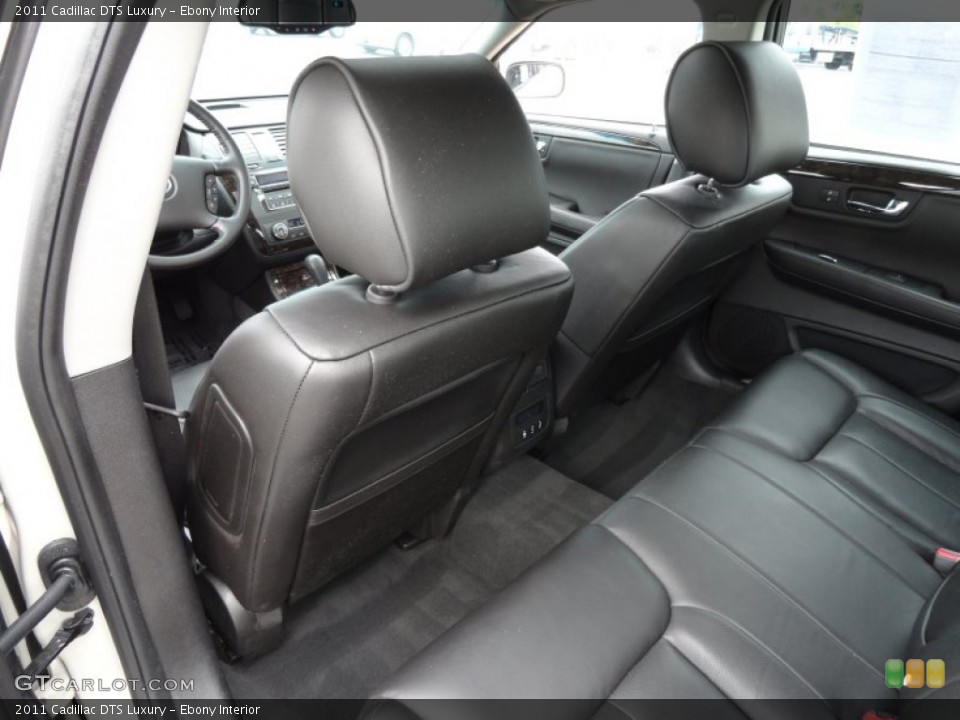 Ebony Interior Rear Seat for the 2011 Cadillac DTS Luxury #68842503