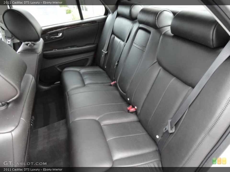 Ebony Interior Rear Seat for the 2011 Cadillac DTS Luxury #68842512
