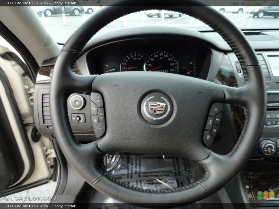 Ebony Interior Steering Wheel for the 2011 Cadillac DTS Luxury #68842581
