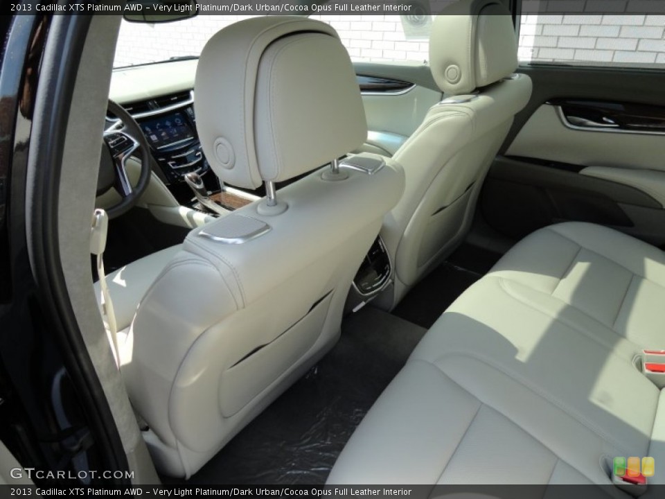 Very Light Platinum/Dark Urban/Cocoa Opus Full Leather Interior Rear Seat for the 2013 Cadillac XTS Platinum AWD #68842752