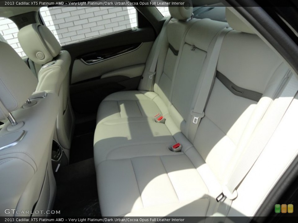 Very Light Platinum/Dark Urban/Cocoa Opus Full Leather Interior Rear Seat for the 2013 Cadillac XTS Platinum AWD #68842761