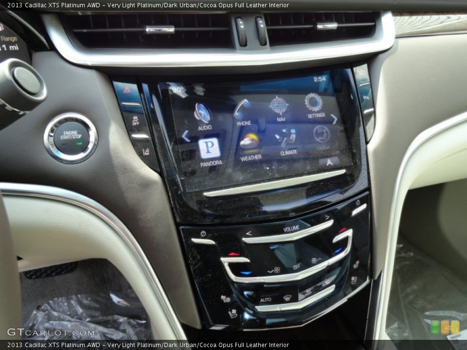 Very Light Platinum/Dark Urban/Cocoa Opus Full Leather Interior Controls for the 2013 Cadillac XTS Platinum AWD #68842806