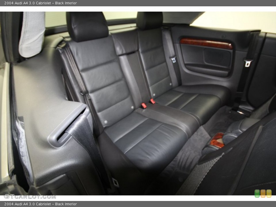 Black Interior Rear Seat for the 2004 Audi A4 3.0 Cabriolet #68843331