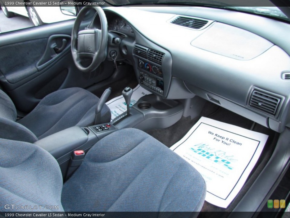 Medium Gray Interior Dashboard for the 1999 Chevrolet Cavalier LS Sedan #68843360