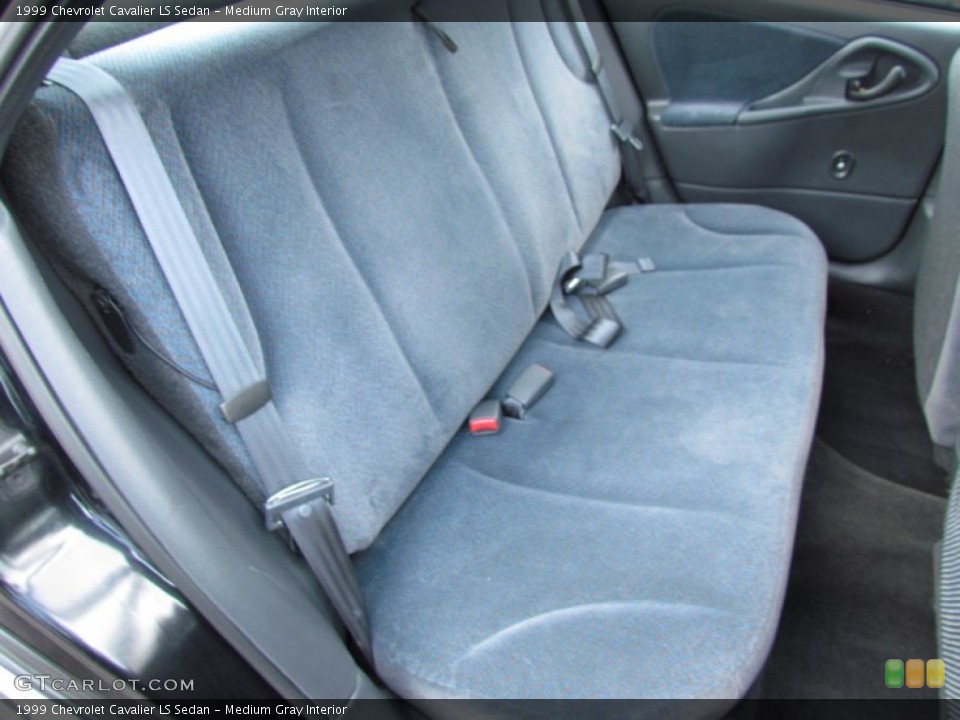 Medium Gray Interior Rear Seat for the 1999 Chevrolet Cavalier LS Sedan #68843376